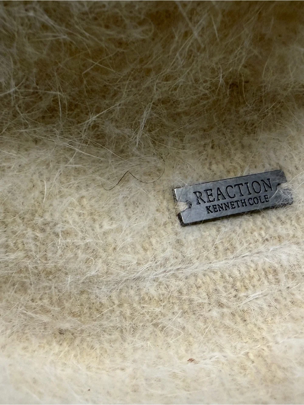 Reaction Kenneth Cole Cream Fuzzy Bucket Hat